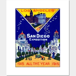 1915 Los Angeles at San Diego Expo Posters and Art